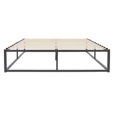 ML Design Metal Bed 140x200cm stålram med slitsad ram, antracit