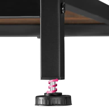 tectake Konsolbord Tacoma 100x35x80,5cm - Industriellt mörkt trä, rustikt