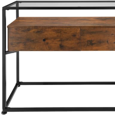 tectake Konsolbord Reading 101,5x41,5x80,5cm - Industriellt mörkt trä, rustikt