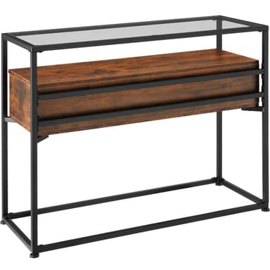 tectake Konsolbord Reading 101,5x41,5x80,5cm - Industriellt mörkt trä, rustikt
