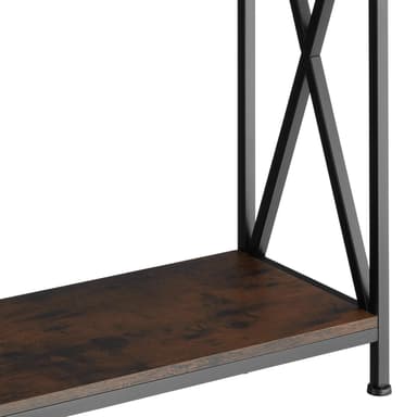 tectake Konsolbord Tacoma 100x35x80,5cm - Industriellt mörkt trä, rustikt