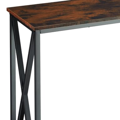 tectake Konsolbord Tacoma 100x35x80,5cm - Industriellt mörkt trä, rustikt