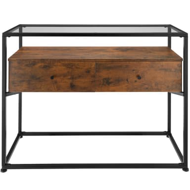 tectake Konsolbord Reading 101,5x41,5x80,5cm - Industriellt mörkt trä, rustikt
