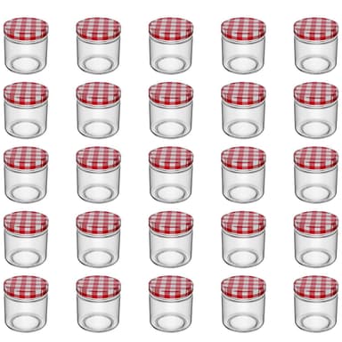 25x Konserveringsburk 150 ml Små glasburkar syltburkar