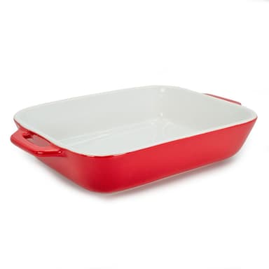 Bakform i porslin Gryta 26 x 17 x 5 cm (Röd)