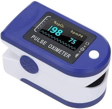 Oximeter / Pulsoximeter som mäter puls och syresättning, Blå