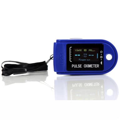 Oximeter för puls och syresättning, Mörkblå