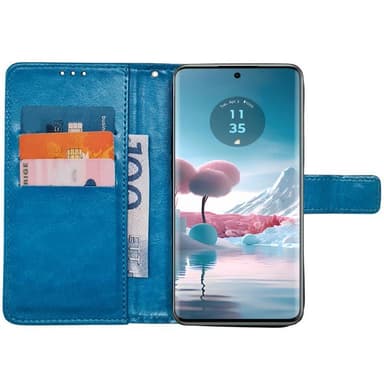Plånboksfodral 3-kort Motorola Edge 40 Neo - Ljusblå