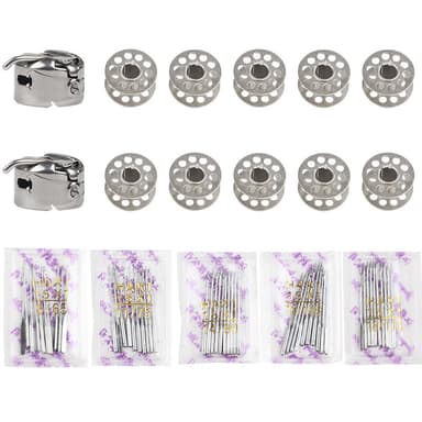 Symaskin nålar spoler Set Silver