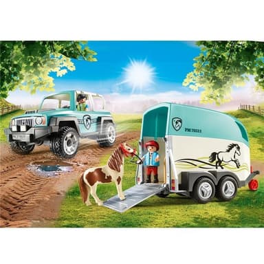 Playmobil Bil med hästtrailer