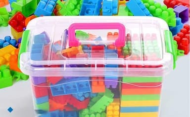 Stora byggklossar i plast, 420 bitar