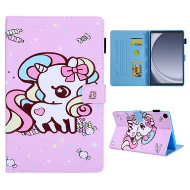 Samsung Galaxy Tab A9 Vikbart fodral korthållare - Candy Horse