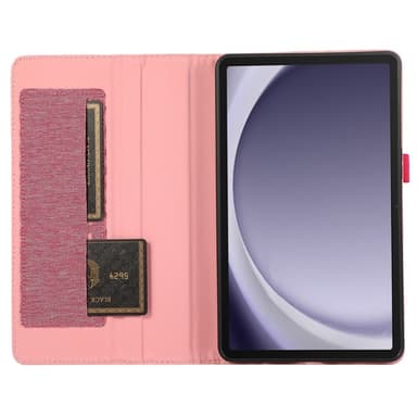 Samsung Galaxy Tab A9 Vikbart fodral korthållare Tygtextur