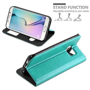 Samsung Galaxy S6 EDGE Plånboksfodral Skal (Turkos)