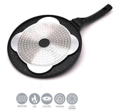 Cheffinger Plättpanna för 4st plättar/ägg, 26 cm