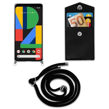 Google PIXEL 4 XL Skal Fodral Kedja (Svart)