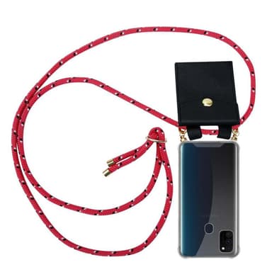 Samsung Galaxy M21 / M30s Skal Fodral Kedja (Rosa)