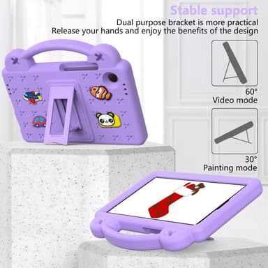 Till Samsung Galaxy Tab A9 EVA Foam Stand Skal Fodral - Lila