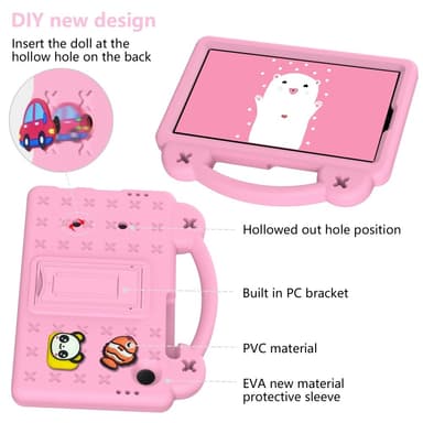 Till Samsung Galaxy Tab A9 EVA Foam Stand Skal Fodral - Rosa