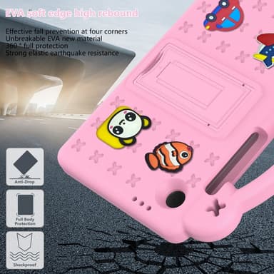 Till Samsung Galaxy Tab A9 EVA Foam Stand Skal Fodral - Rosa