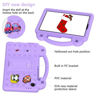 Till Samsung Galaxy Tab A9 EVA Foam Stand Skal Fodral - Lila