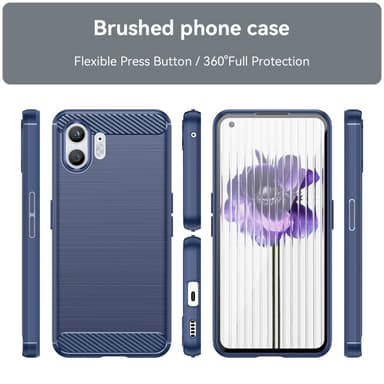 SKALO Nothing Phone (2) Armor Carbon Stöttåligt TPU-skal - Blå