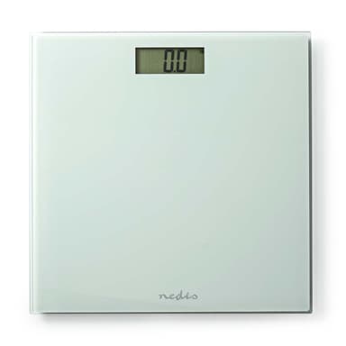 Nedis Personvåg | Digital | Vit | Härdat Glas | Maximal vägningskapacitet: 150 kg