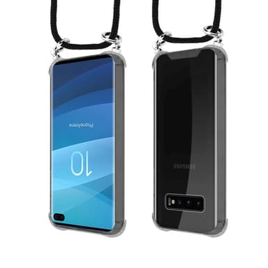 Samsung Galaxy S10 PLUS Skal Fodral Kedja (Svart)