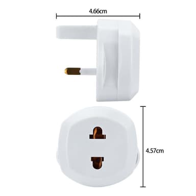 4x Uttagsadapter Resekonverterare (uk typ g till usa)