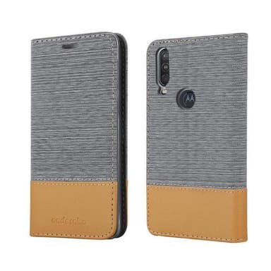 Motorola ONE ACTION Plånboksfodral Skal (Grå)