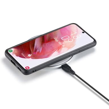 DG.MING Samsung S24 Premium PU-Läder Hybrid Skal - Svart