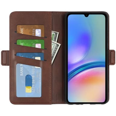 SKALO Samsung A05s 4G Premium Plånboksfodral - Brun