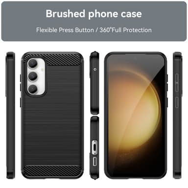 SKALO Samsung S23 FE Armor Carbon Stöttåligt TPU-skal - Svart