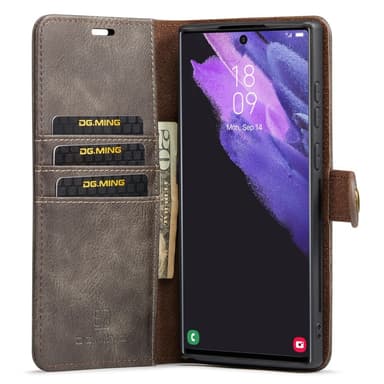 DG MING Samsung S24 Ultra 2-i-1 Magnet Plånboksfodral - Grå