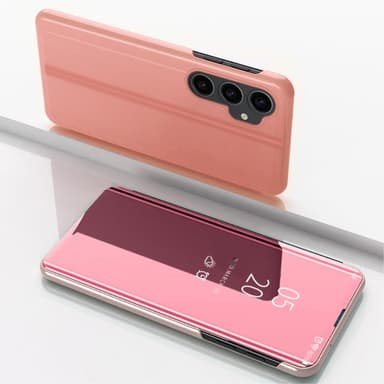 SKALO Samsung S23 FE Clear View Spegel fodral - Roséguld