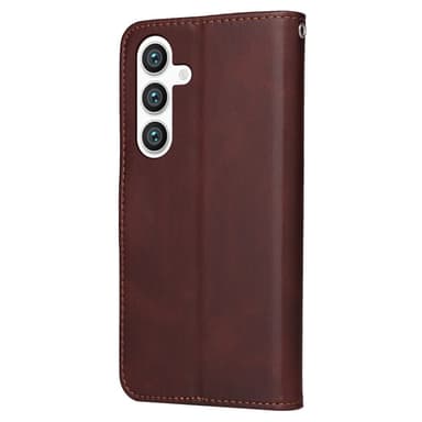 SKALO Samsung S24 PU-Läder Plånboksfodral - Brun