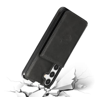 SKALO Samsung S24 PU Läder Skal med Plånbok - Svart