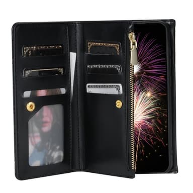 SKALO Samsung S24 Evelope Clutch 8-Fack - Svart