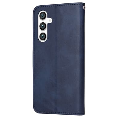 SKALO Samsung S23 FE PU-Läder Plånboksfodral - Blå