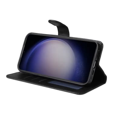 SKALO Samsung S23 FE PU-Läder Plånboksfodral - Svart