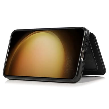 SKALO Samsung S24 PU Läder Skal med Plånbok - Svart