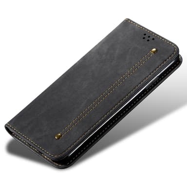 SKALO Samsung S24 Jeans Plånboksfodral - Svart