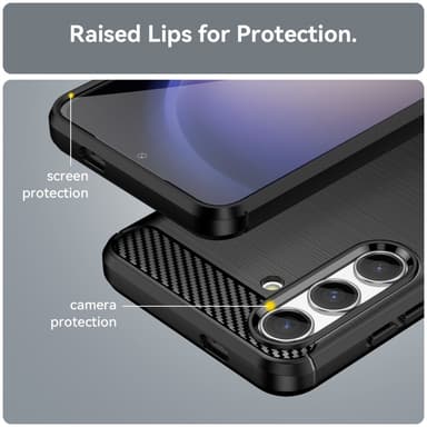 SKALO Samsung S24 Armor Carbon Stöttåligt TPU-skal - Svart