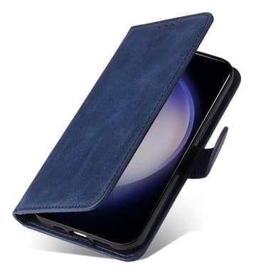 SKALO Samsung S24+ PU-Läder Plånboksfodral - Blå