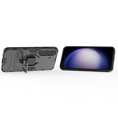 SKALO Samsung S24 Armor Hybrid Metallring skal - Svart