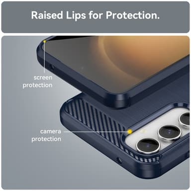 SKALO Samsung S23 FE Armor Carbon Stöttåligt TPU-skal - Blå