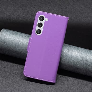 SKALO Samsung S24 Litchi Plånboksfodral - Lila