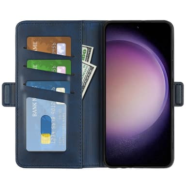 SKALO Samsung S23 FE Premium Plånboksfodral - Blå