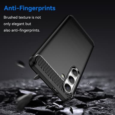 SKALO Samsung S24 Armor Carbon Stöttåligt TPU-skal - Svart