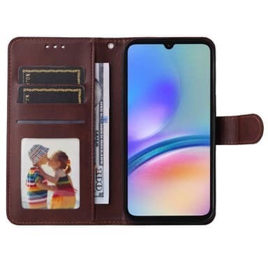 SKALO Samsung A05s 4G PU-Läder Plånboksfodral - Brun